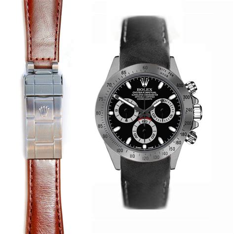 leather watchband rolex daytone|daytona leather strap.